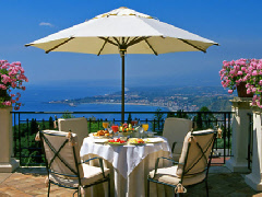 The view from Grand Hotel Timeo, Sicily