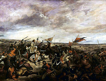 Artistic impression of the Battle of Poitiers (Delacroix)