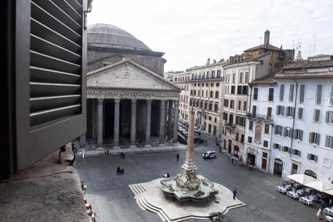 View of Pantheon from bedroom window
