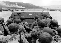 US Troops preparing to land on D-Day (US National Archives)